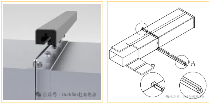 风管法兰对接处选取密封法兰条